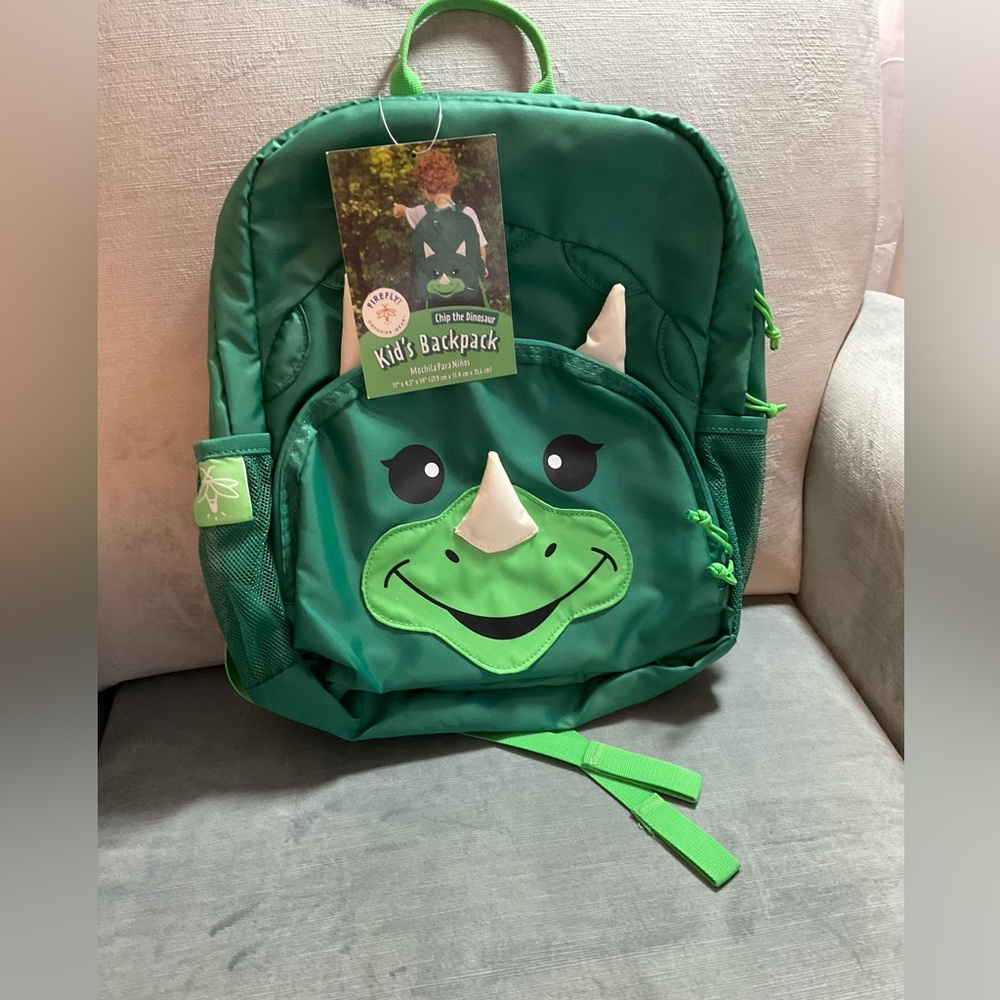 NWT Firefly Chip the Dinosaur 3-D backpack child’s 11”x4.5”x14”